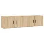Mobili Porta TV a Parete 2 pz Rovere Sonoma 80x34,5x40 cm