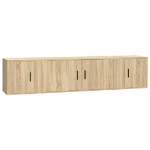 Set di Mobili Porta TV 3 pz Rovere Sonoma in Legno Multistrato