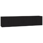 Set Mobili Porta TV 3 pz Nero in Legno Multistrato