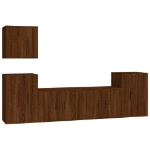 Set Mobili Porta TV 5 pz Rovere Marrone in Legno Multistrato