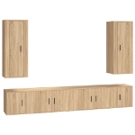 Set di Mobili Porta TV 6 pz Rovere Sonoma in Legno Multistrato