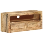Comodini 2pz 88x30x40 cm in Legno Massello di Mango