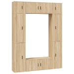 Set Mobili Porta TV 8pz Rovere Sonoma in Legno Multistrato