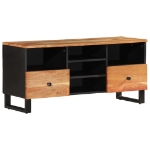 Mobile TV 100x33x46cm Legno Massello Acacia e Legno Multistrato