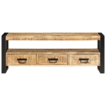 Mobile Porta TV 120x30x45 cm in Legno Massello di Mango