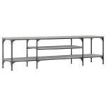 Mobile TV Grigio Sonoma 161x35x45 cm Legno Multistrato e Ferro