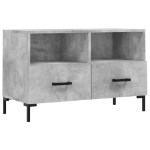 Mobile per TV Grigio Cemento 80x36x50 cm Legno Multistrato