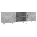 Mobile Porta TV Grigio Cemento 150x30x50cm in Legno Multistrato