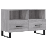 Mobile Porta TV Grigio Sonoma 80x36x50 cm in Legno Multistrato