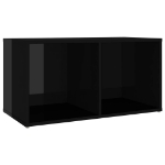 Mobile Porta TV Nero Lucido 72x35x36,5cm in Legno Multistrato