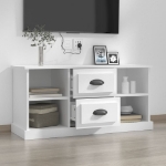 Mobile Porta TV Bianco 99,5x35,5x48 cm in Legno Multistrato