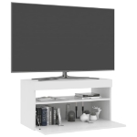 Mobile Porta TV con Luci LED Bianco 75x35x40 cm