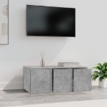 Mobile Porta TV Grigio Cemento 80x34x30 cm Legno Multistrato