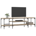 Mobile TV Rovere Sonoma 161x35x45 cm Legno Multistrato e Ferro