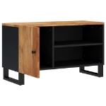 Mobile TV 80x33x46cm Legno Massello Acacia e Legno Multistrato