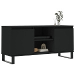 Mobile Porta TV Nero 104x35x50 cm in Legno Multistrato