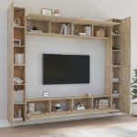 Set Mobili Porta TV 8pz Rovere Sonoma in Legno Multistrato