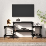 Mobile Porta TV Nero 117x35x52 cm in Legno Multistrato