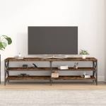 Mobile Porta TV Rovere Fumo 180x40x50 cm in Legno Multistrato