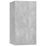 Mobili TV 2pz Grigio Cemento 30,5x30x60 cm Legno Multistrato