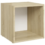 Mobili TV 4pz Bianco Rovere Sonoma 37x35x37cm Legno Multistrato