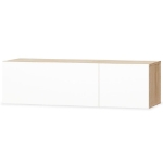 Mobili TV 2 pz Legno Multistrato 120x40x34 Bianco Lucido Rovere