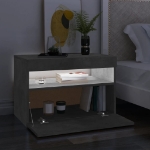 Mobili Porta TV con Luci LED 2 pz Grigio Cemento 60x35 cm