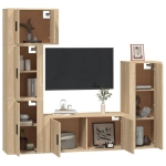 Set di Mobili Porta TV 5 pz Rovere Sonoma in Legno Multistrato