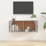 Mobile Porta TV a Parete Grigio cemento 100x34,5x40 cm