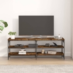 Mobile TV Rovere Fumo 140x30x50 cm in Legno Multistrato