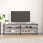 Mobile Porta TV Grigio Sonoma 160x30x50 cm in Legno Multistrato