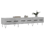 Mobile Porta TV Grigio Cemento 150x36x30 cm Legno Multistrato