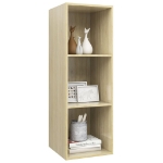 Mobile TV da Parete Rovere Sonoma 37x37x107cm Legno Multistrato