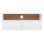 Mobile TV con Cassetti ALTA Bianco 100x35x41cm Massello di Pino