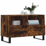 Mobile Porta TV Rovere Fumo 80x36x50 cm in Legno Multistrato