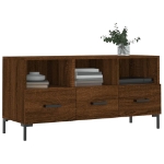 Mobile TV Rovere Marrone 102x36x50 cm in Legno Multistrato