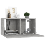 Mobili Porta TV Pensili 2pz Grigio Cemento 60x30x30 cm