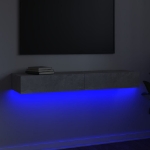 Mobile Porta TV con Luci LED Grigio Cemento 120x35x15,5 cm