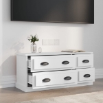 Mobile Porta TV Bianco 100x35,5x45 cm in Legno Multistrato