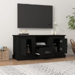 Mobile Porta TV Nero 100x35,5x45 cm in Legno Multistrato