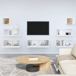 Set di Mobili Porta TV 7 pz Bianco in Legno Multistrato