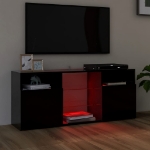 Mobile Porta TV con Luci LED Nero 120x30x50 cm