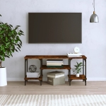 Mobile Porta TV Rovere Fumo 102x35x45,5 cm in Legno Multistrato