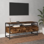Mobile Porta TV Rovere Fumo 100x35x45 cm in Legno Multistrato