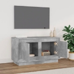 Mobile Porta TV Grigio Cemento 80x35x45 cm in Legno Multistrato