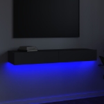 Mobile Porta TV con Luci LED Grigio 120x35x15,5 cm