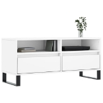 Mobile Porta TV Bianco 100x34,5x44,5 cm in Legno Multistrato