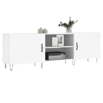 Mobile Porta TV Bianco Lucido 150x30x50 cm in Legno Multistrato