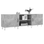 Mobile Porta TV Grigio Cemento 150x30x50cm in Legno Multistrato