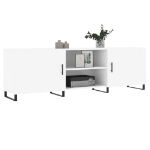 Mobile Porta TV Bianco Lucido 150x30x50 cm in Legno Multistrato